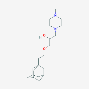 molecular formula C20H36N2O2 B1227378 1-[2-(1-Adamantyl)ethoxy]-3-(4-methyl-1-piperazinyl)-2-propanol 