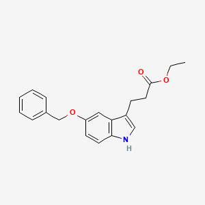 molecular formula C20H21NO3 B12273848 Ethyl 3-[5-(Benzyloxy)-3-indolyl]propanoate 