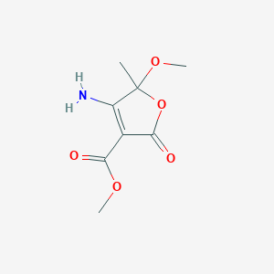 molecular formula C8H11NO5 B122739 Methyl 4-amino-5-methoxy-5-methyl-2-oxofuran-3-carboxylate CAS No. 157558-46-8