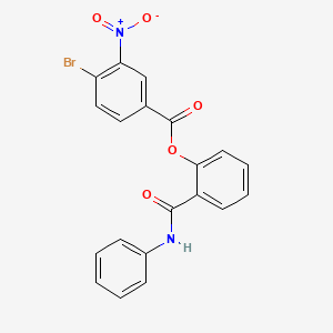 4-Bromo-3-nitrobenzoic acid [2-[anilino(oxo)methyl]phenyl] ester