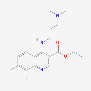 4-[3-(Dimethylamino)propylamino]-7,8-dimethyl-3-quinolinecarboxylic acid ethyl ester