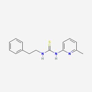 molecular formula C15H17N3S B1227398 1-(6-Methyl-2-pyridinyl)-3-(2-phenylethyl)thiourea 