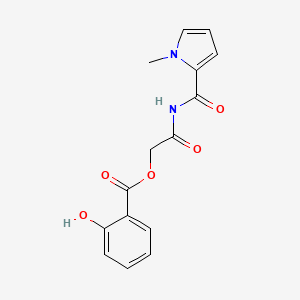 molecular formula C15H14N2O5 B1227401 2-Hydroxybenzoic acid [2-[[(1-methyl-2-pyrrolyl)-oxomethyl]amino]-2-oxoethyl] ester 