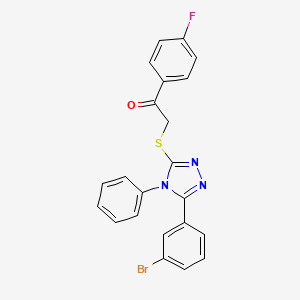 2-[[5-(3-Bromophenyl)-4-phenyl-1,2,4-triazol-3-yl]thio]-1-(4-fluorophenyl)ethanone