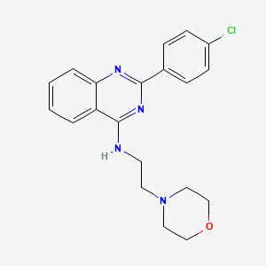 molecular formula C20H21ClN4O B1227407 2-(4-chlorophenyl)-N-[2-(4-morpholinyl)ethyl]-4-quinazolinamine 