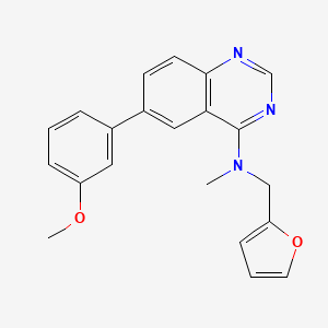molecular formula C21H19N3O2 B1227415 N-(2-furanylmethyl)-6-(3-methoxyphenyl)-N-methyl-4-quinazolinamine 