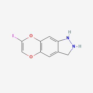 molecular formula C9H7IN2O2 B12274238 3-Iodo-6,7-dihydro-1H-[1,4]dioxino[2,3-f]indazole 