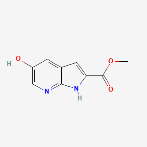 molecular formula C9H8N2O3 B12274262 methyl5-hydroxy-1H-pyrrolo[2,3-b]pyridine-2-carboxylate 