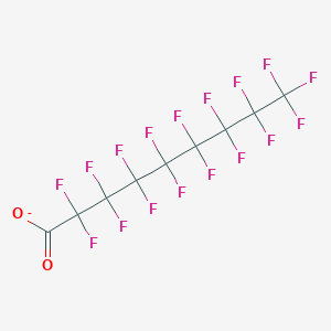 molecular formula C9F17O2- B1227428 Heptadecafluorononanoic acid anion 