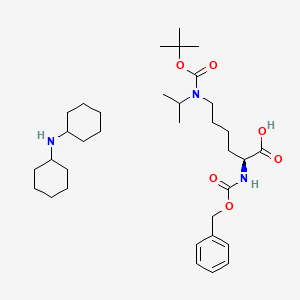 molecular formula C34H57N3O6 B12274400 z-Lys(boc)(isopropyl)-oh.dcha 