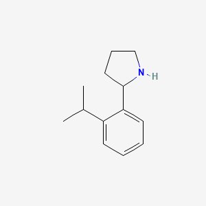 molecular formula C13H19N B12274649 2-(2-Isopropylphenyl)pyrrolidine 