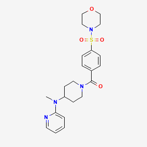 molecular formula C22H28N4O4S B12274664 N-methyl-N-{1-[4-(morpholine-4-sulfonyl)benzoyl]piperidin-4-yl}pyridin-2-amine 