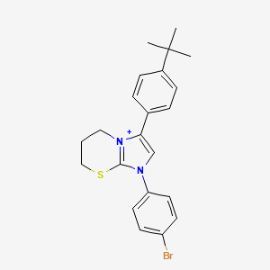 1-(4-bromophenyl)-3-(4-tert-butylphenyl)-6,7-dihydro-5H-imidazo[2,1-b][1,3]thiazin-4-ium