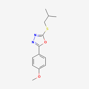 2-(4-Methoxyphenyl)-5-(2-methylpropylthio)-1,3,4-oxadiazole