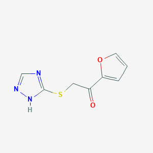 molecular formula C8H7N3O2S B1227472 1-(2-furanyl)-2-(1H-1,2,4-triazol-5-ylthio)ethanone 