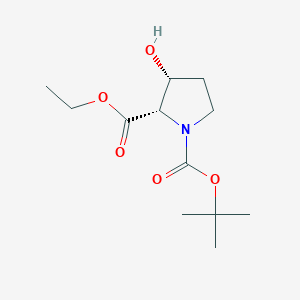 molecular formula C12H21NO5 B12274756 Rac-1-tert-butyl 2-ethyl (2r,3s)-3-hydroxypyrrolidine-1,2-dicarboxylate 