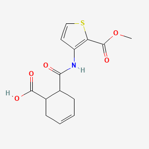 6-[[(2-Methoxycarbonyl-3-thiophenyl)amino]-oxomethyl]-1-cyclohex-3-enecarboxylic acid