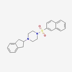 molecular formula C23H24N2O2S B1227482 1-(2,3-二氢-1H-茚满-2-基)-4-(2-萘甲酰基)哌嗪 