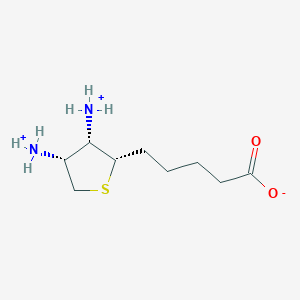 molecular formula C9H19N2O2S+ B1227491 5-[(2S,3S,4R)-3,4-bis(azaniumyl)thiolan-2-yl]pentanoate 