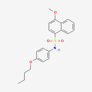 molecular formula C21H23NO4S B12274944 N-(4-butoxyphenyl)-4-methoxynaphthalene-1-sulfonamide 