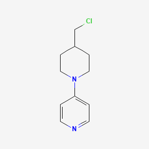 molecular formula C11H15ClN2 B12274968 4-[4-(Chloromethyl)piperidin-1-yl]pyridine 