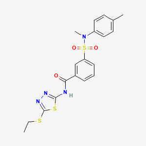 N-[5-(ethylthio)-1,3,4-thiadiazol-2-yl]-3-[methyl-(4-methylphenyl)sulfamoyl]benzamide