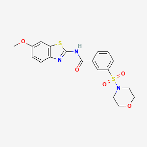 N-(6-methoxy-1,3-benzothiazol-2-yl)-3-(4-morpholinylsulfonyl)benzamide