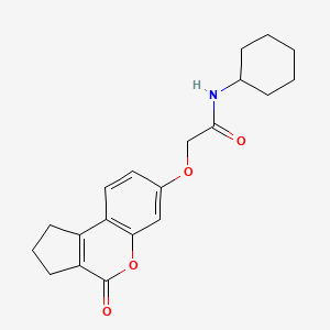 N-cyclohexyl-2-[(4-oxo-2,3-dihydro-1H-cyclopenta[c][1]benzopyran-7-yl)oxy]acetamide