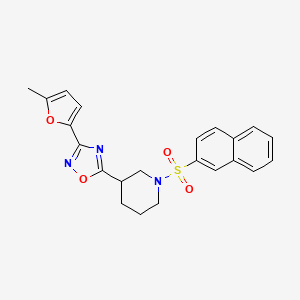 3-(5-Methyl-2-furanyl)-5-[1-(2-naphthalenylsulfonyl)-3-piperidinyl]-1,2,4-oxadiazole