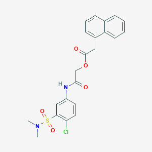 molecular formula C22H21ClN2O5S B1227519 2-(1-Naphthalenyl)acetic acid [2-[4-chloro-3-(dimethylsulfamoyl)anilino]-2-oxoethyl] ester 