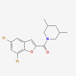 (5,7-Dibromo-2-benzofuranyl)-(3,5-dimethyl-1-piperidinyl)methanone