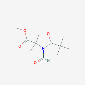 molecular formula C11H19NO4 B12275307 Methyl(2R,4S)-2-(tert-Butyl)-3-formyl-4-methyloxazolidine-4-carboxylate 