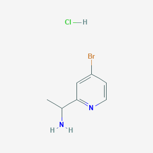 molecular formula C7H10BrClN2 B12275381 1-(4-Bromopyridin-2-yl)ethanamine;hydrochloride 