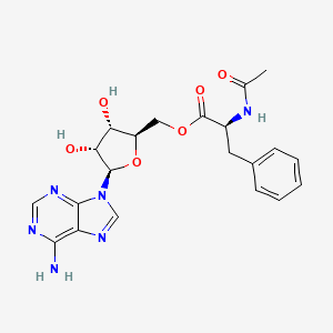 molecular formula C21H24N6O6 B1227555 2'-O-(N-Acetylphenylalanyl)adenosine CAS No. 34996-32-2