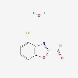 molecular formula C8H6BrNO3 B12275561 4-Bromo-benzooxazole-2-carbaldehyde hydrate 