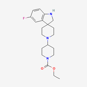 molecular formula C20H28FN3O2 B12275658 Ethyl 4-(5-fluorospiro[indoline-3,4'-piperidin]-1'-yl)piperidine-1-carboxylate 