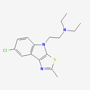 molecular formula C16H20ClN3S B1227568 2-(7-chloro-2-methyl-4-thiazolo[5,4-b]indolyl)-N,N-diethylethanamine 