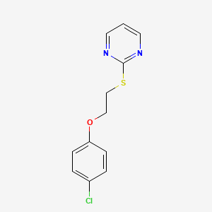 molecular formula C12H11ClN2OS B1227572 2-[2-(4-Chlorophenoxy)ethylthio]pyrimidine 