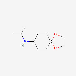 molecular formula C11H21NO2 B12275723 N-(propan-2-yl)-1,4-dioxaspiro[4.5]decan-8-amine 