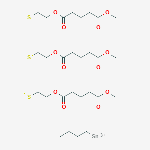 molecular formula C28H48O12S3Sn B12275739 6,14-Dioxa-9,11-dithia-10-stannanonadecanedioic acid, 10-butyl-10-[[2-[(5-methoxy-1,5-dioxopentyl)oxy]ethyl]thio]-5,15-dioxo-, 1,19-dimethyl ester CAS No. 70942-36-8