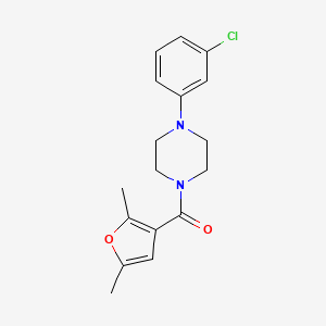 molecular formula C17H19ClN2O2 B1227580 [4-(3-Chlorophenyl)-1-piperazinyl]-(2,5-dimethyl-3-furanyl)methanone 