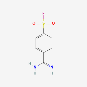 molecular formula C7H7FN2O2S B1227587 4-Carbamimidoylbenzene-1-sulfonyl fluoride CAS No. 32752-19-5