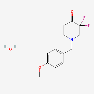 molecular formula C13H17F2NO3 B12276078 3,3-Difluoro-1-(4-methoxybenzyl)piperidin-4-one hydrate 