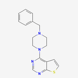 4-[4-(Phenylmethyl)-1-piperazinyl]thieno[2,3-d]pyrimidine