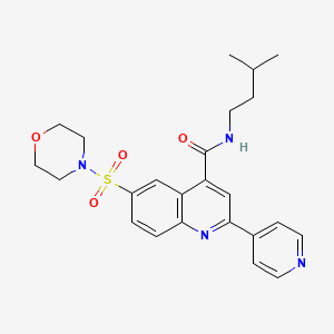 N-(3-methylbutyl)-6-(4-morpholinylsulfonyl)-2-pyridin-4-yl-4-quinolinecarboxamide