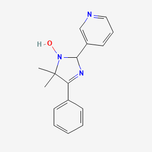 3-(1-hydroxy-5,5-dimethyl-4-phenyl-2H-imidazol-2-yl)pyridine