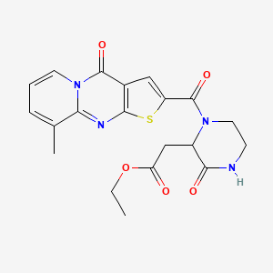 ethyl {1-[(9-methyl-4-oxo-4H-pyrido[1,2-a]thieno[2,3-d]pyrimidin-2-yl)carbonyl]-3-oxopiperazin-2-yl}acetate
