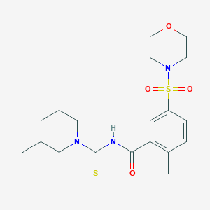 N-[(3,5-dimethyl-1-piperidinyl)-sulfanylidenemethyl]-2-methyl-5-(4-morpholinylsulfonyl)benzamide