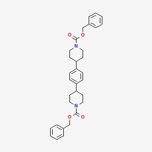 molecular formula C32H36N2O4 B12276275 Dibenzyl 4,4'-(1,4-phenylene)dipiperidine-1-carboxylate 