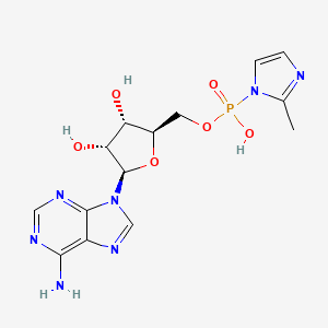 molecular formula C14H18N7O6P B1227634 Adenosine 5'-phospho-2-methylimidazolide CAS No. 31008-65-8
